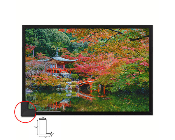 Kyoto Japan Daigoji Temple Autumn Landscape Painting Print Art Frame Home Wall Decor Gifts