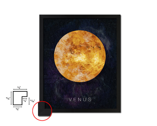 Venus Planet Prints Watercolor Solar System Framed Print Home Decor Wall Art Gifts