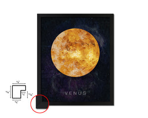 Venus Planet Prints Watercolor Solar System Framed Print Home Decor Wall Art Gifts