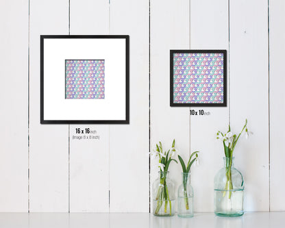 Abstract Rainbow Artwork Wood Frame Gifts Modern Wall Decor Art Prints