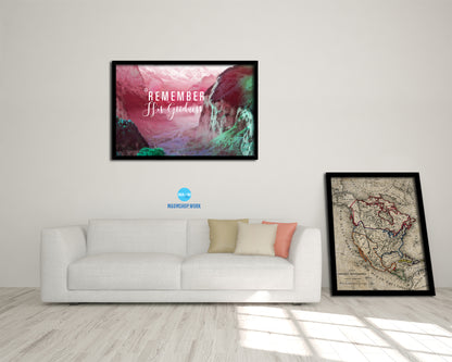 Remember His Goodness Bible Verse Scripture Framed Print Wall Decor Art Gifts