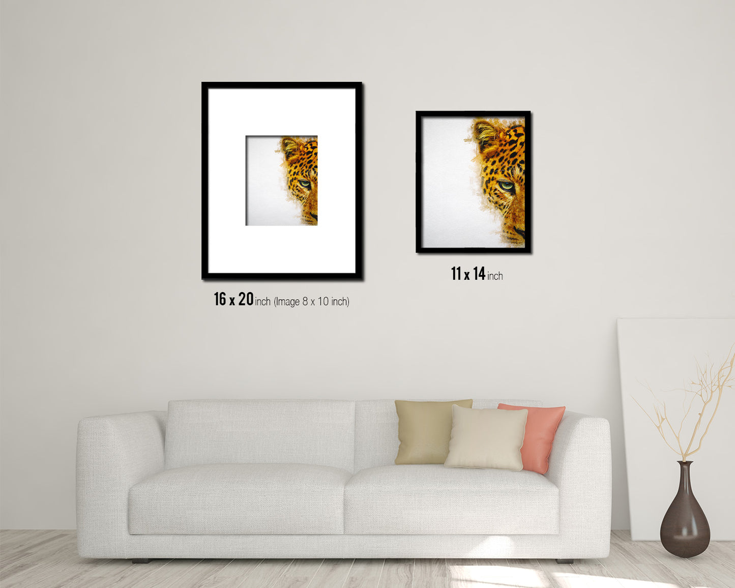 Leopard Animal Painting Print Framed Art Home Wall Decor Gifts