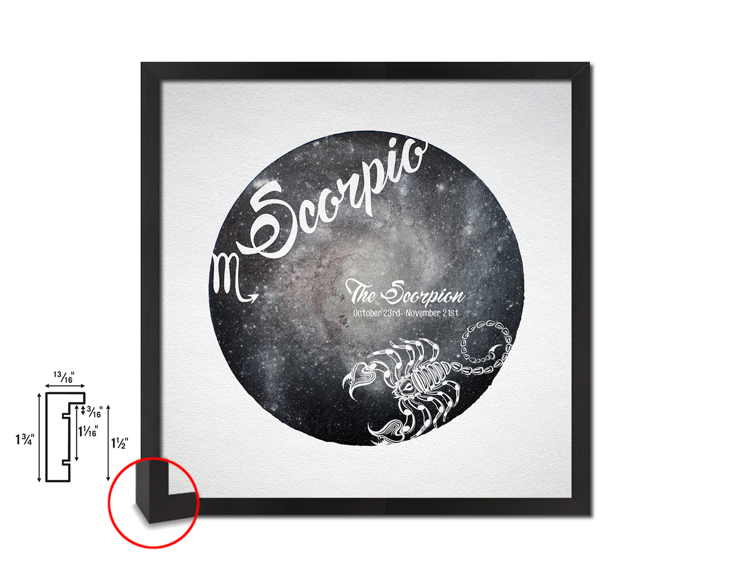 Scorpio Astrology Prediction Yearly Horoscope Wood Framed Print Wall Art Decor Gifts