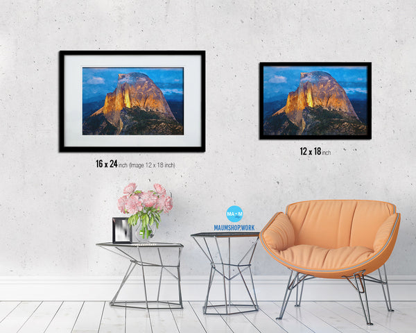 Yosemite National Park CA Half Dome Landscape Painting Print Art Frame Home Wall Decor Gifts