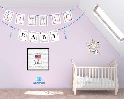 Baby Due In July Pregnancy Announcement Personalized Frame Print Wall Decor Art Gifts