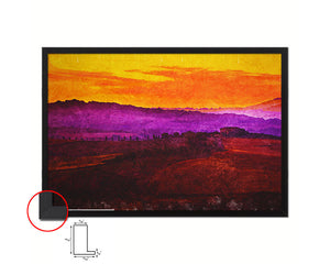 Tuscany, Sunset, Summer Vineyards Artwork Painting Print Art Frame Home Wall Decor Gifts