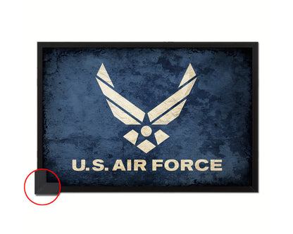 US Air Force Vintage Military Flag Framed Print Sign Decor Wall Art Gifts