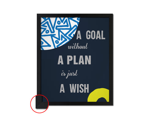 A goal without a plan is just a wish Quote Framed Print Wall Decor Art Gifts