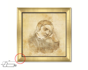 Robert Schumann Ancient Classical Musician Gold Framed Print Wall Decor Art Gifts