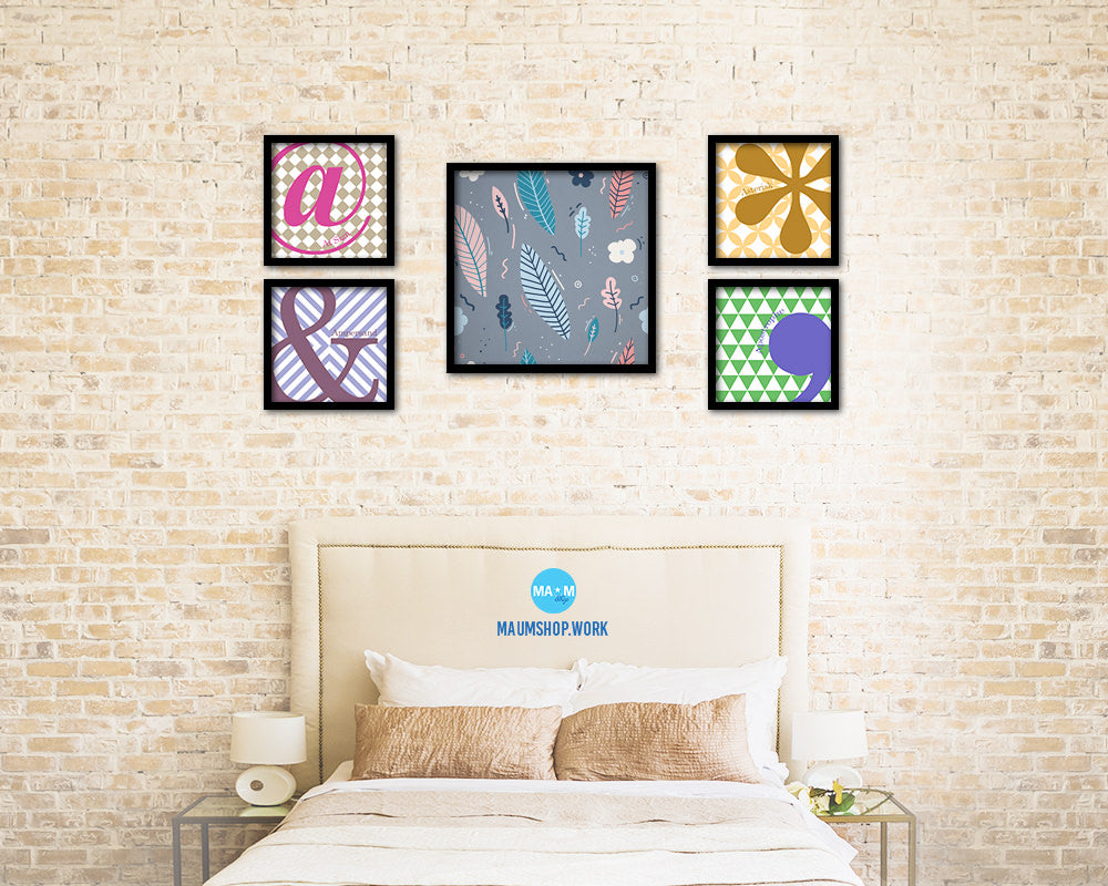 Garden Abstract Artwork Wood Frame Gifts Modern Wall Decor Art Prints