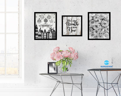 Take a deep breath, you're home now Quote Framed Print Home Decor Wall Art Gifts