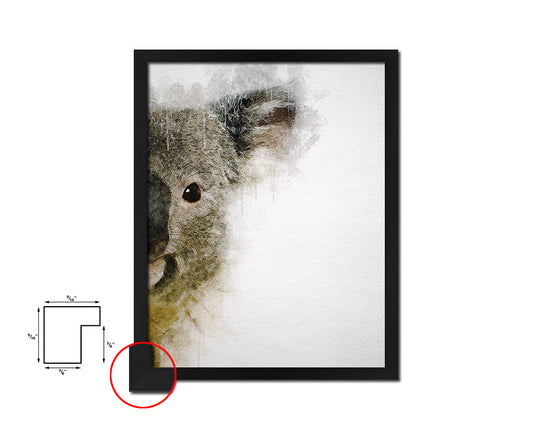 Koala Animal Painting Print Framed Art Home Wall Decor Gifts