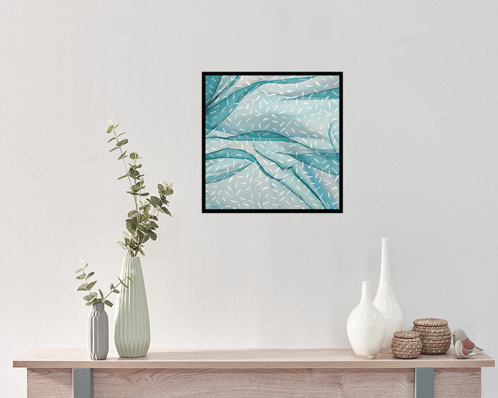 Abstract Aqua Artwork Wood Frame Gifts Modern Wall Decor Art Prints