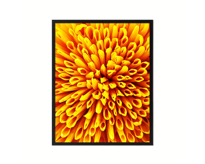 Chrysanthemum Yellow Flower Wood Framed Paper Print Wall Decor Art Gifts
