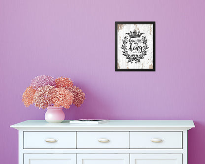 You are my king, Psalm 44:4 Quote Framed Print Home Decor Wall Art Gifts