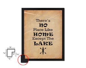 There's no place like home Quote Paper Artwork Framed Print Wall Decor Art