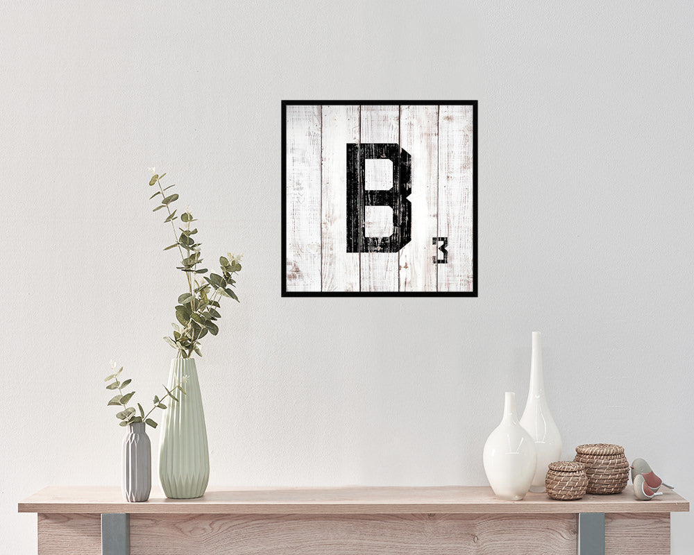 Scrabble Letters B Word Art Personality Sign Framed Print Wall Art Decor Gifts