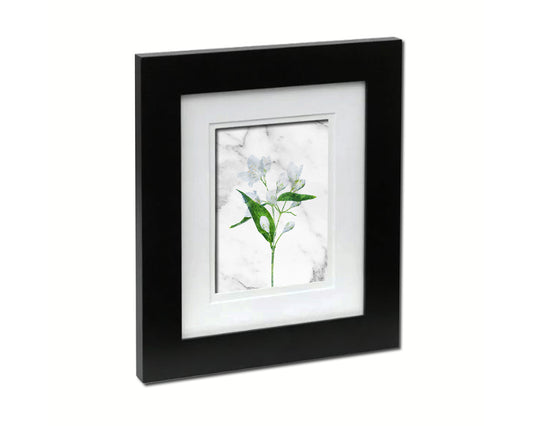 Jasmin Marble Texture Plants Art Wood Framed Print Wall Decor Gifts