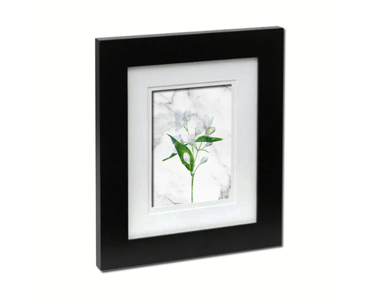Jasmin Marble Texture Plants Art Wood Framed Print Wall Decor Gifts