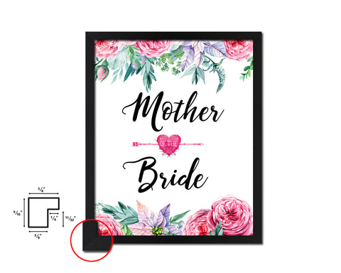 Mother of the bride Mother's Day Framed Print Home Decor Wall Art Gifts