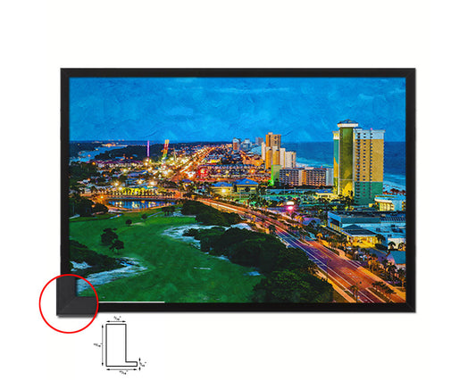 Panama City Beach Florida view of Front Beach Road at night during blue hour Landscape Art