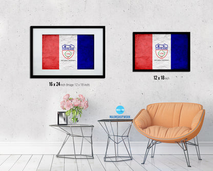 Cleveland City Ohio State Vintage Flag Wood Framed Prints Decor Wall Art Gifts