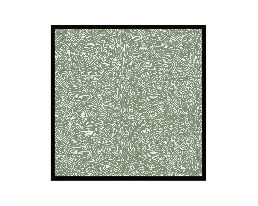 Abstract Green Artwork Wood Frame Gifts Modern Wall Decor Art Prints