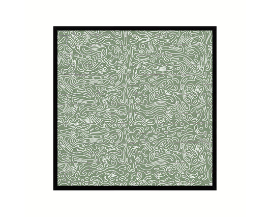 Abstract Green Artwork Wood Frame Gifts Modern Wall Decor Art Prints