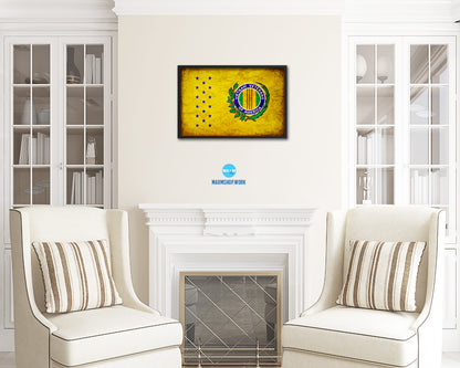 Vietnam War American Veterans Vintage Military Flag Framed Print Sign Decor Wall Art Gifts