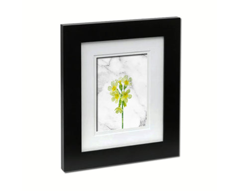 Paigle Primula Flowers Marble Texture Plants Art Wood Framed Print Wall Decor Gifts