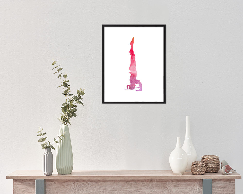 Pincha Mayurasana Forearmstand Yoga Wood Framed Print Wall Decor Art Gifts
