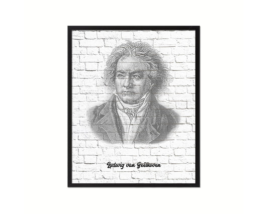 Ludivig van Beethoven Classical Music Framed Print Orchestra Teacher Gifts Home Wall Decor