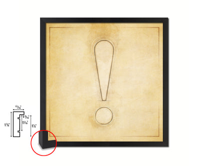 Exclamation Punctuation Symbol Framed Print Home Decor Wall Art English Teacher Gifts