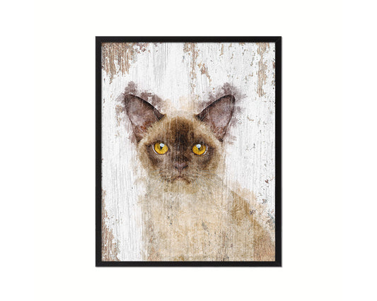 Kitten Cat Kitten Portrait Framed Print Pet Home Decor Custom Watercolor Wall Art Gifts
