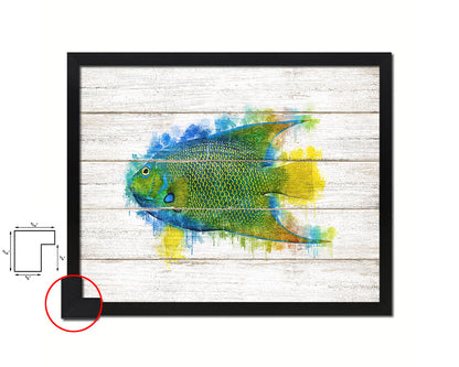 Angelfish Framed Print Modern Restaurant Sushi Bar Modern Watercolor Wall Art Decor