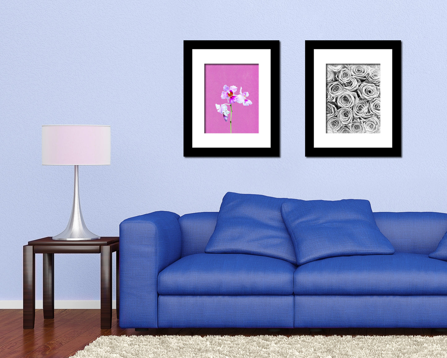 Vanda Miss Joaquim Colorful Plants Art Wood Framed Print Wall Decor Gifts