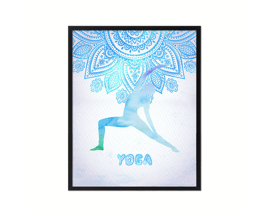 Parighasana Yoga Wood Framed Print Wall Decor Art Gifts
