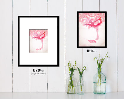 King Dancer Natarajasana Yoga Wood Framed Print Wall Decor Art Gifts
