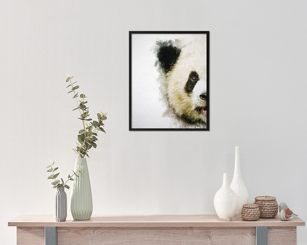 Panda Animal Painting Print Framed Art Home Wall Decor Gifts