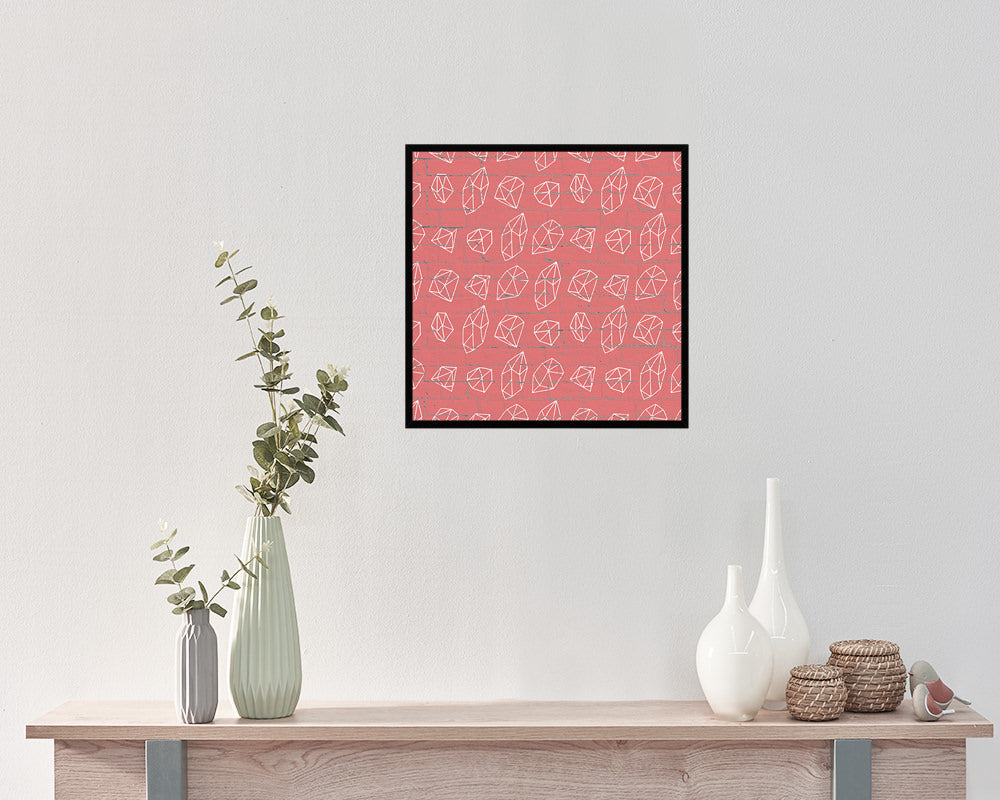 Abstract Red Artwork Wood Frame Gifts Modern Wall Decor Art Prints