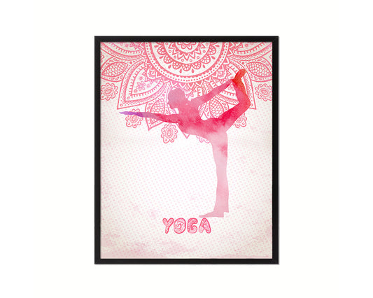 King Dancer Natarajasana Yoga Wood Framed Print Wall Decor Art Gifts