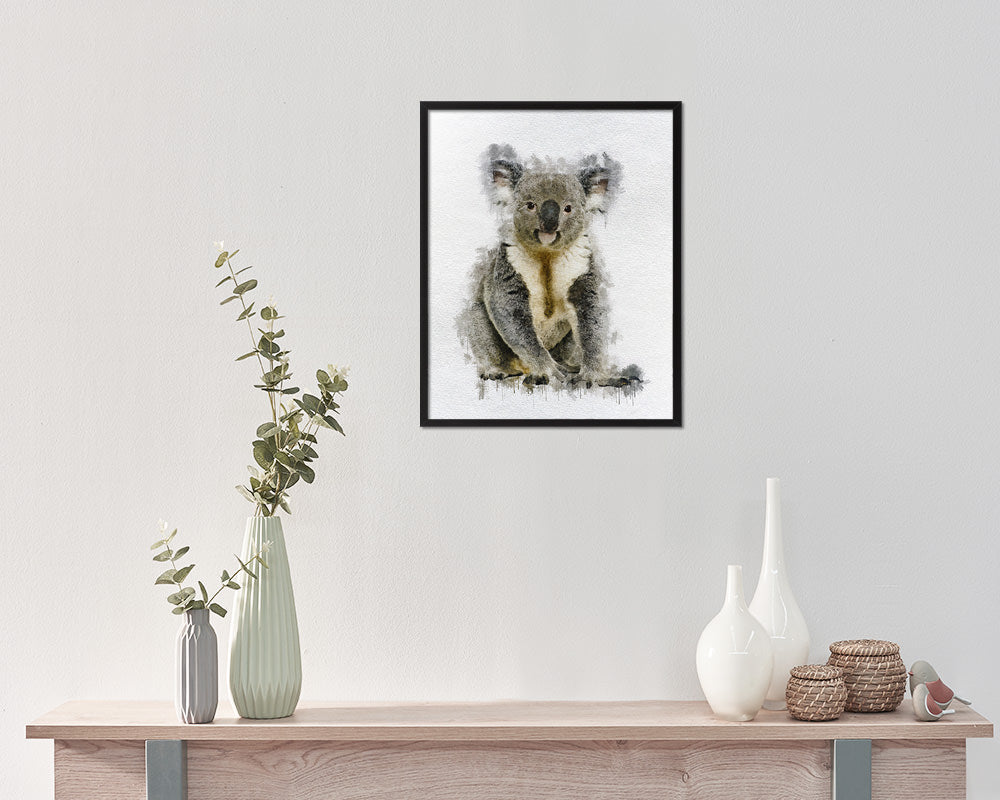 Koala Animal Painting Print Framed Art Home Wall Decor Gifts