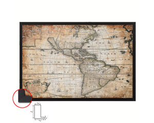 America Greenland John Speed London 1627 Antique Map Framed Print Art Wall Decor Gifts