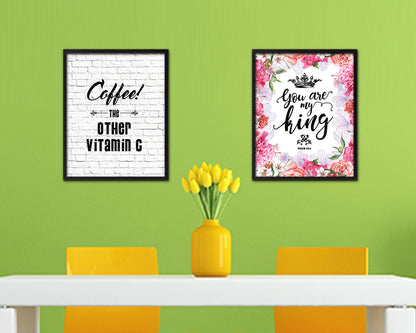 Coffee the other vitamin C Quote Framed Artwork Print Wall Decor Art Gifts