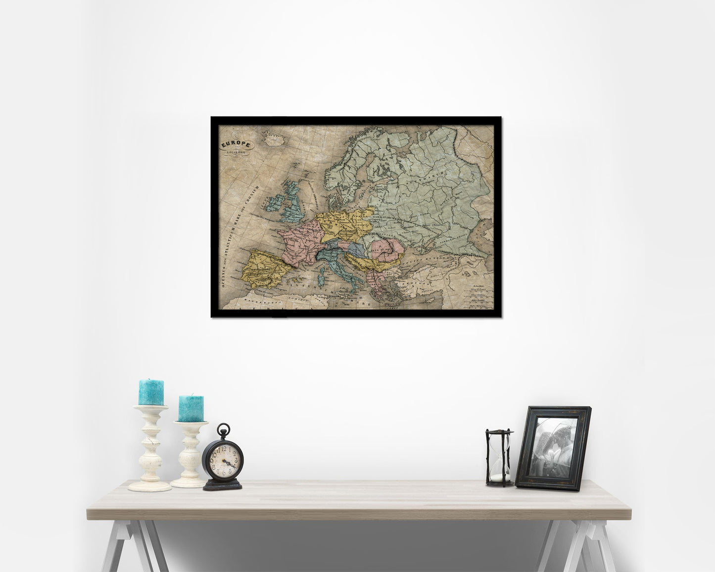 Europe Ancienne Historical Map Framed Print Art Wall Decor Gifts