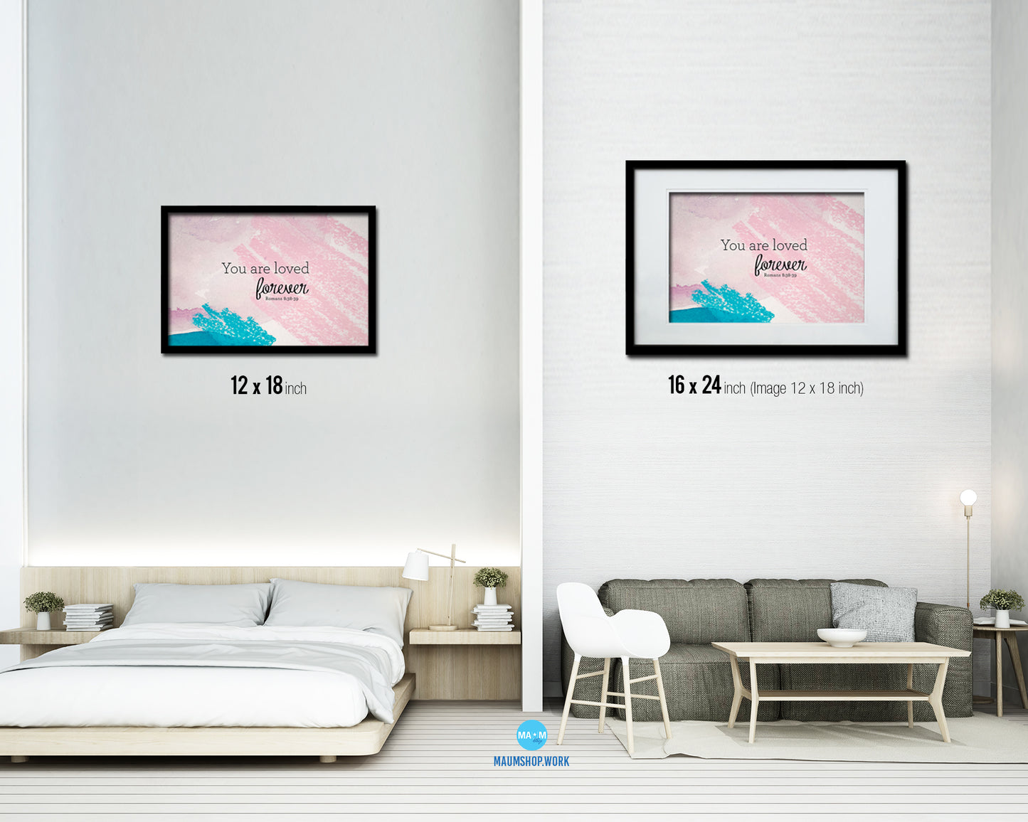 You are loved forever Bible Verse Scripture Framed Print Wall Decor Art Gifts