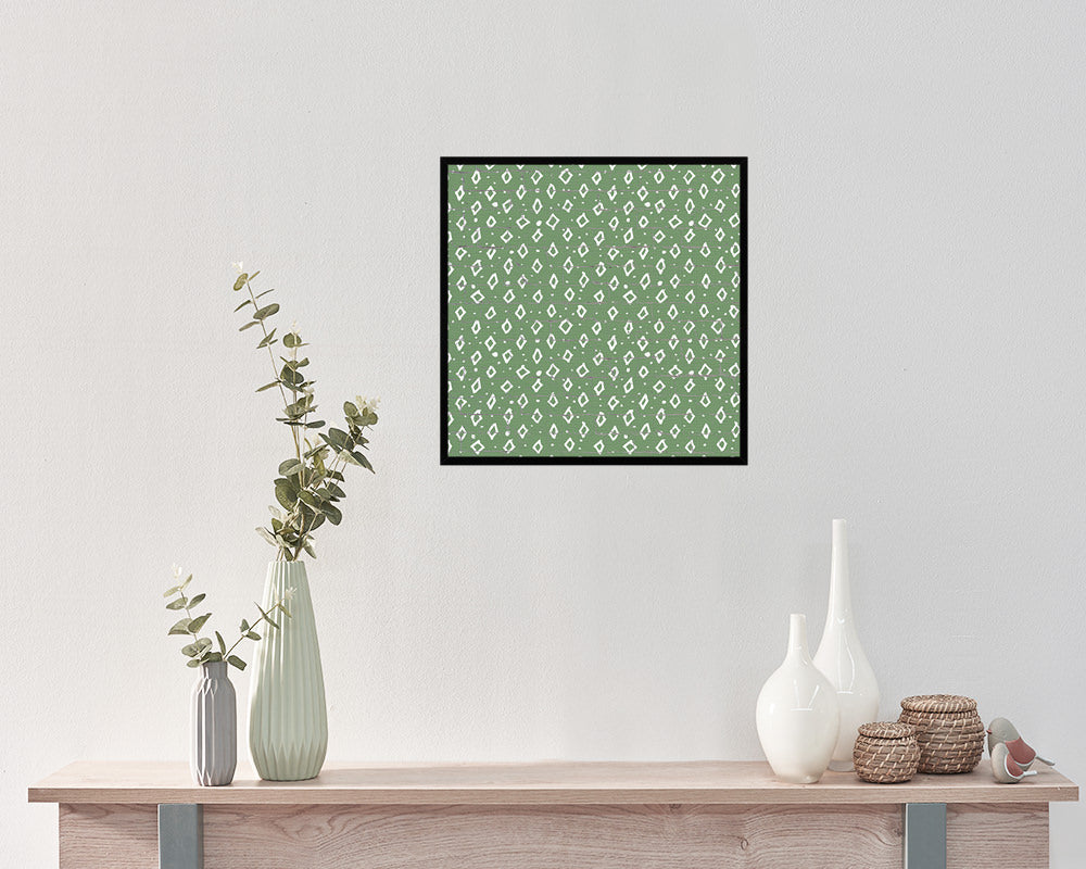 Abstract Green Artwork Wood Frame Gifts Modern Wall Decor Art Prints