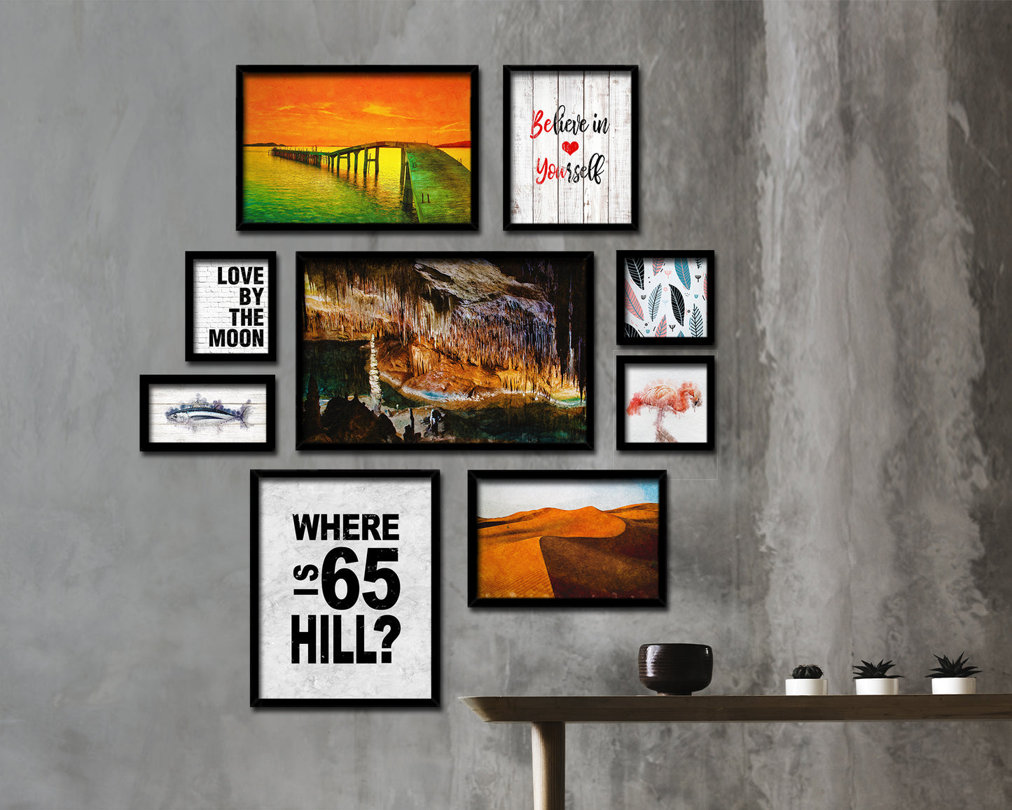 Where is 65 hill Quote Framed Print Wall Art Decor Gifts