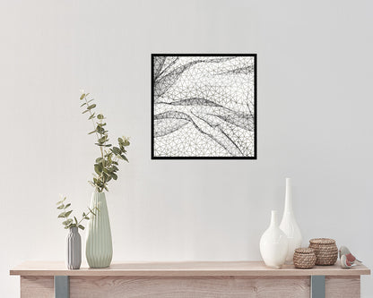 Abstract Black  Artwork Wood Frame Gifts Modern Wall Decor Art Prints