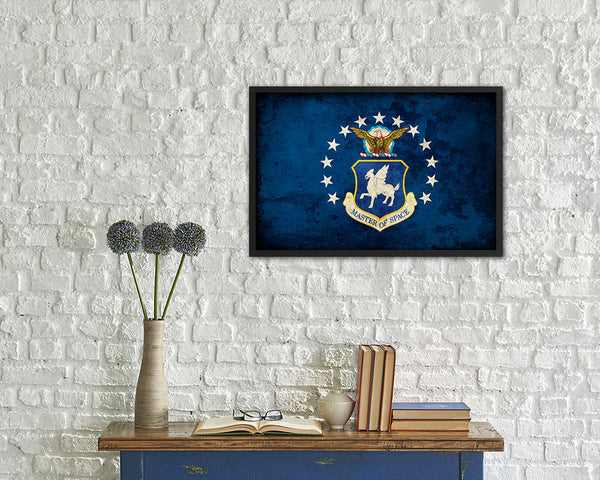 50th Space Wing Emblem Paper Texture Flag Framed Prints Home Decor Wall Art Gifts